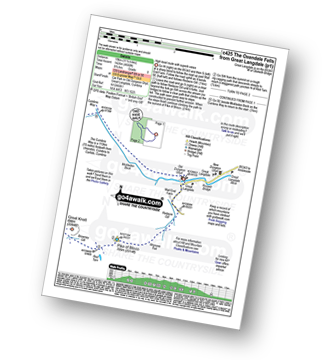 Map with easy-to-follow route details for walk c425 The Oxendale Fells from The Old Dungeon Ghyll, Great Langdale pdf