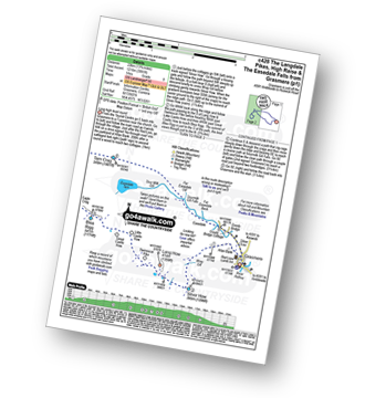 Map with easy-to-follow route details for walk c428 The Langdale Pikes, High Raise and The Easedale Fells  from Grasmere pdf