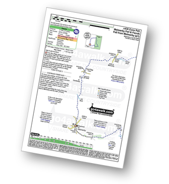 Map with easy-to-follow route details for walk c430 Cuns Fell, Melmerby Fell and Fiend's Fell from Melmerby pdf