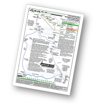 Map with easy-to-follow route details for walk c434 Cold Fell Pike (Geltsdale) and Old Water Bridge from Clesketts pdf