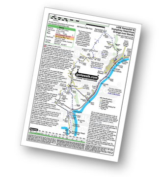 Map with easy-to-follow route details for walk c436 Hampsfell and Humphrey Head from Grange-over-Sands pdf