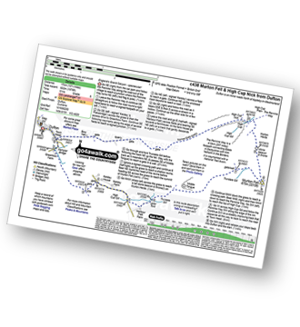 Walk route map with easy-to-follow route instructions for walk c438 Murton Fell and High Cup Nick from Dufton pdf