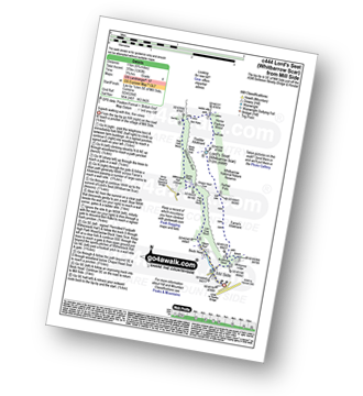 Map with easy-to-follow route details for walk c444 Lord's Seat (Whitbarrow Scar) from Mill Side pdf