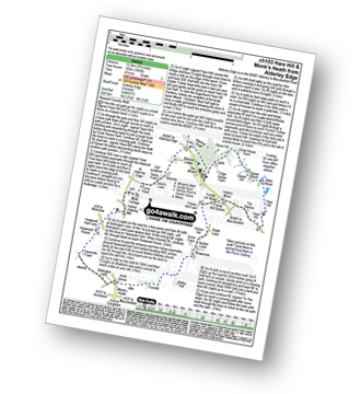 Map with easy-to-follow route details for walk ch103 Hare Hill and Monk's Heath from Alderley Edge pdf