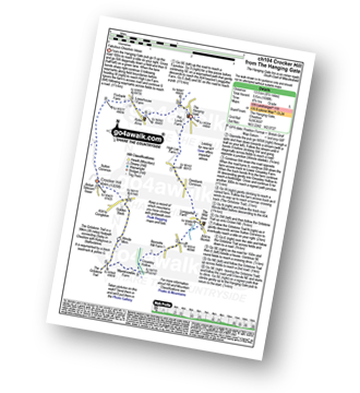 Map with easy-to-follow route details for walk ch104 Croker Hill from The Hanging Gate pdf