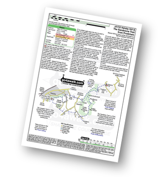 Map with easy-to-follow route details for walk ch110 Helsby Hill and The Sandstone Trail from Frodsham pdf