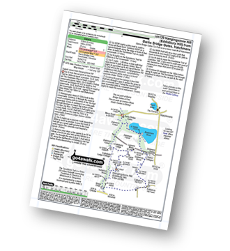 Map with easy-to-follow route details for walk ch129 Hangingstone Hill (Eddisbury Hill) from Barns Bridge Gates, Hatchmere pdf