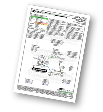 Map with easy-to-follow route details for walk ch135 The Cloud (Bosley Cloud) from Timbersbrook pdf