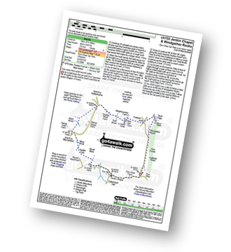 Map with easy-to-follow route details for walk ch155 Jenkin Chapel and Windgather Rocks from Pym Chair pdf