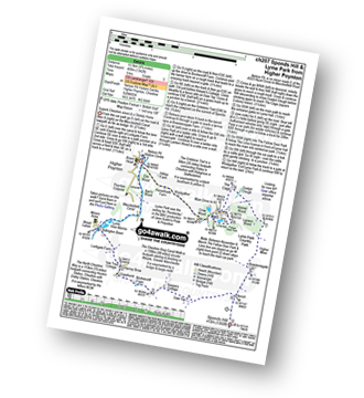 Map with easy-to-follow route details for walk ch207 Sponds Hill and Lyme Park from Higher Poynton pdf