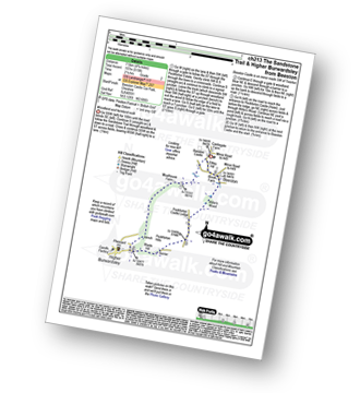 Map with easy-to-follow route details for walk ch213 The Sandstone Trail and Higher Burwardsley from Beeston pdf