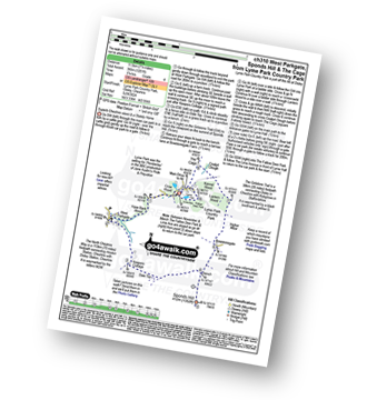 Map with easy-to-follow route details for walk ch310 West Parkgate, Sponds Hill and The Cage from Lyme Park Country Park pdf