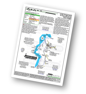 Map with easy-to-follow route details for walk co100 Tintagel Castle and Trebarwith Sands from Tintagel pdf