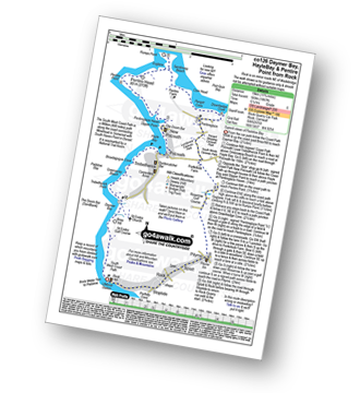 Map with easy-to-follow route details for walk co126 Daymer Bay, Hayle Bay and Pentire Point from Rock pdf