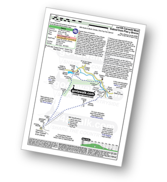 Map with easy-to-follow route details for walk cw108 Carnedd Moel Siabod from Plas y Brenin, Capel Curig pdf