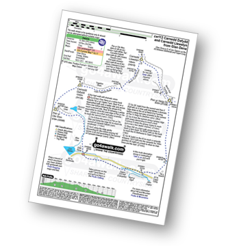 Map with easy-to-follow route details for walk cw113 Pen Yr Ole Wen, Carnedd Dafydd, Carnedd Llewelyn and Pen Yr Helgi Du from Glan Dena, Llyn Ogwen pdf