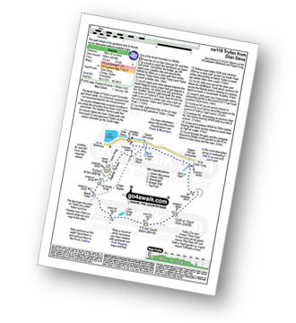 Map with easy-to-follow route details for walk cw119 Tryfan from Glan Dena, Llyn Ogwen pdf