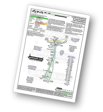 Map with easy-to-follow route details for walk cw128 Tai Penamnen and Cwm Penamnen from Dolwyddelan pdf