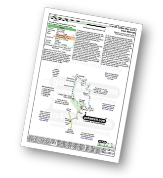 Map with easy-to-follow route details for walk cw133 Cadair Ifan Goch from Maenan pdf