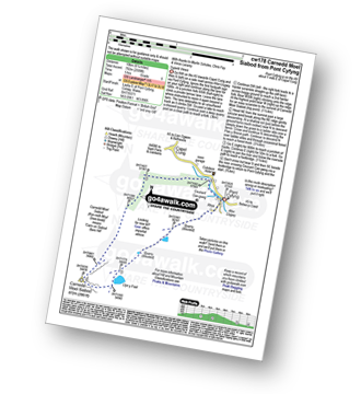 Walk route map with easy-to-follow route instructions for walk cw178 Carnedd Moel Siabod from Pont Cyfyng, Capel Curig pdf