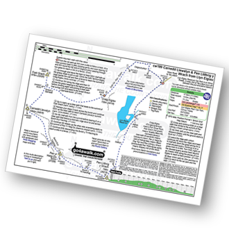 Map with easy-to-follow route details for walk cw199 Carnedd Llewelyn, Foel Grach and Pen Llithrig y Wrach from Llyn Eigiau pdf