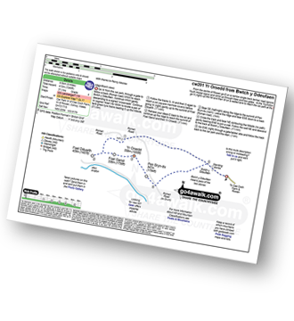 Map with easy-to-follow route details for walk cw201 Foel-ganol and Yr Orsedd from Bwlch y Ddeufaen pdf