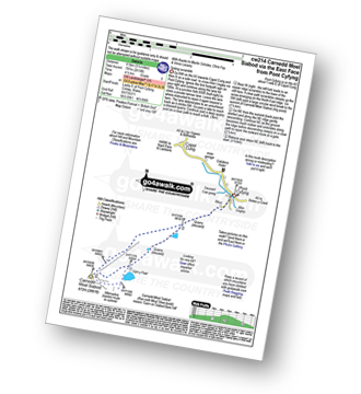 Walk route map with easy-to-follow route instructions for walk cw214 Carnedd Moel Siabod from Pont Cyfyng, Capel Curig pdf