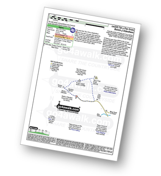 Map with easy-to-follow route details for walk cw225 Tal y Fan and Foel Lwyd from Bwlch y Ddeufaen Car Park pdf