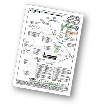 Map with easy-to-follow route details for walk cw283 Tal y Fan, Foel-ganol, Yr Orsedd and Drum (Carneddau) from Cae Coch pdf