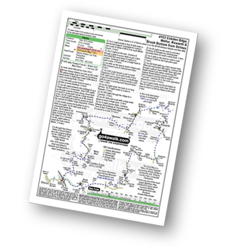 Walk route map with easy-to-follow route instructions for walk d103 Cobden Edge, Mellor, Rowarth and Brook Bottom from Strines pdf