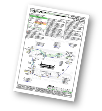 Map with easy-to-follow route details for walk d107 Abney Clough, Eyam Moor and Sir William Hill from Bretton pdf