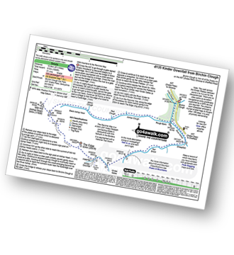 Map with easy-to-follow route details for walk d135 Kinder Downfall from Birchin Clough pdf