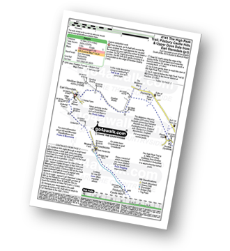 Walk route map with easy-to-follow route instructions for walk d141 The High Peak Trail, Pilsbury Castle Hills and Upper Dove Dale from Earl Sterndale pdf