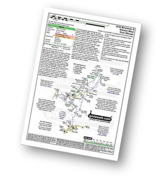 Walk route map with easy-to-follow route instructions for walk d142 Birchover and Stanton Moor from Winster pdf