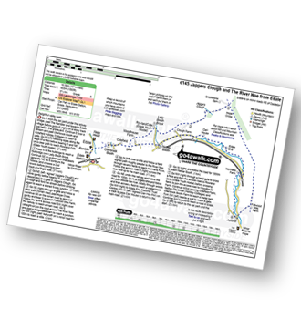 Map with easy-to-follow route details for walk d145 Jaggers Clough and The River Noe from Edale pdf