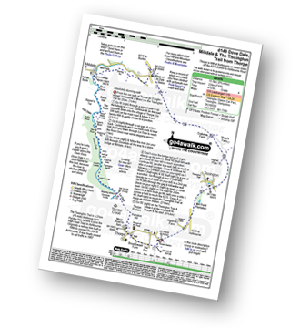 Map with easy-to-follow route details for walk d149 Dove Dale, Milldale and The Tissington Trail from Thorpe pdf