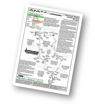 Walk route map with easy-to-follow route instructions for walk d150 Parwich, Ballidon and Bradbourne from Kniveton pdf