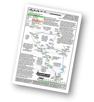 Map with easy-to-follow route details for walk d159 Edensor, Calton Pastures and Lees Moor Wood from Calton Lees pdf