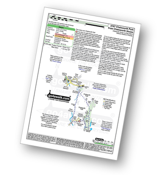 Map with easy-to-follow route details for walk d167 Chatsworth Park from Chatsworth House pdf