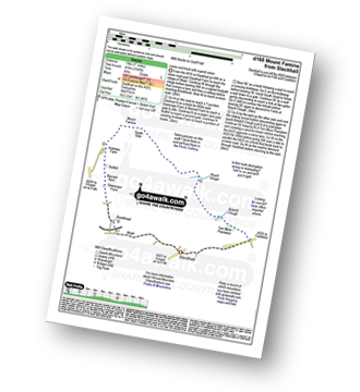 Walk route map with easy-to-follow route instructions for walk d168 Mount Famine from Slackhall pdf