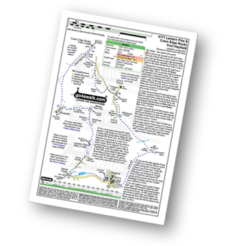 Walk route map with easy-to-follow route instructions for walk d171 Lantern Pike and Cown Edge Rocks from Hayfield pdf