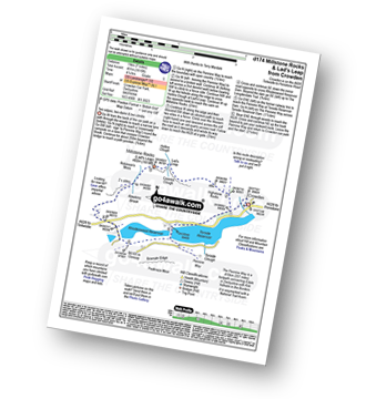 Map with easy-to-follow route details for walk d174 Millstone Rocks and Lad's Leap from Crowden pdf