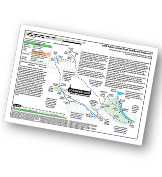 Map with easy-to-follow route details for walk d212 Alport Castles from Fairholmes Car Park, Ladybower Reservoir pdf