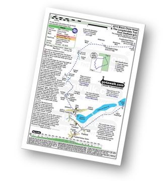 Map with easy-to-follow route details for walk d213 Black Chew Head (Laddow Rocks) and The Longdenden Trail from Hadfield pdf