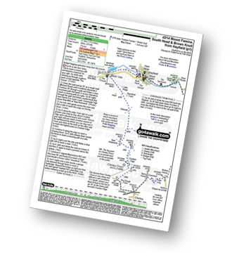 Walk route map with easy-to-follow route instructions for walk d214 Mount Famine, South Head and Brown Knoll from Hayfield pdf