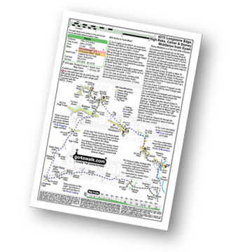 Map with easy-to-follow route details for walk d215 Longstone Edge, High Rake, Calver and Stoney Middleton from Eyam pdf