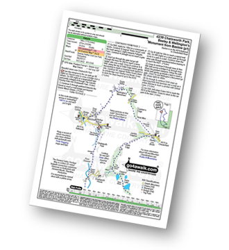 Walk route map with easy-to-follow route instructions for walk d239 Chatsworth Park, Beeley and Wellington's Monument from Baslow pdf