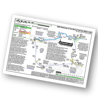 Map with easy-to-follow route details for walk d249 The Monsal Trail, Miller's Dale and Chelmorton from Wye Dale pdf