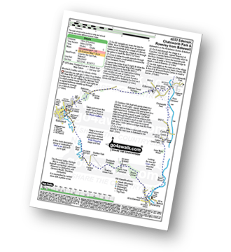 Walk route map with easy-to-follow route instructions for walk d253 Edensor, Chatsworth Park and Rowsley from Bakewell pdf