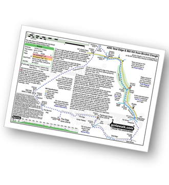 Map with easy-to-follow route details for walk d263 Seal Stones (Kinder Scout), Fairbrook Naze (Kinder Scout) and Mill Hill from Birchin Clough pdf